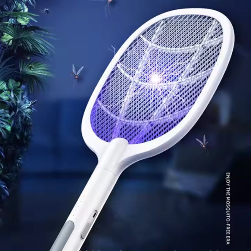 Raquette électrique rechargeable anti-moustiques